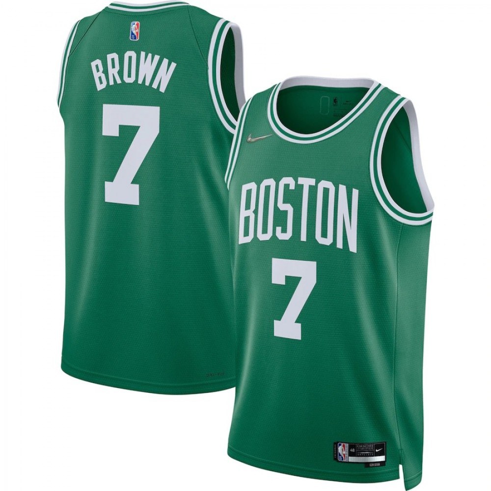 Men's Boston Celtics Jaylen Brown #7 Green 2021/22 Diamond Swingman Jersey - Icon Edition-Pro Kit Vault | Brand New 26/27 Sports Jerseys